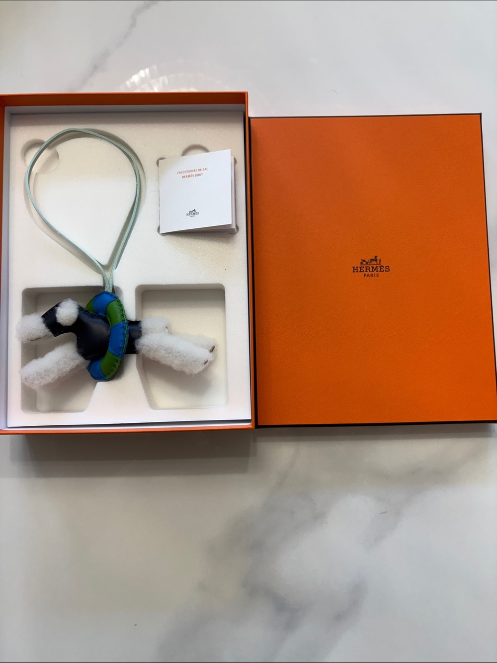 New Hermes Blue Green White Black budy dog Charm